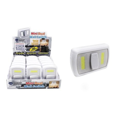 HOME PLUS Diamond Visions Manual Battery Powered Mini COB LED Night Light w/Switch 08-2081